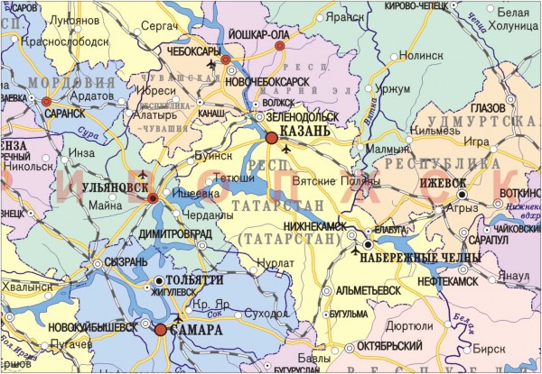 Карта России настенная политико-административная г. Самара фото, цена, продажа, купить